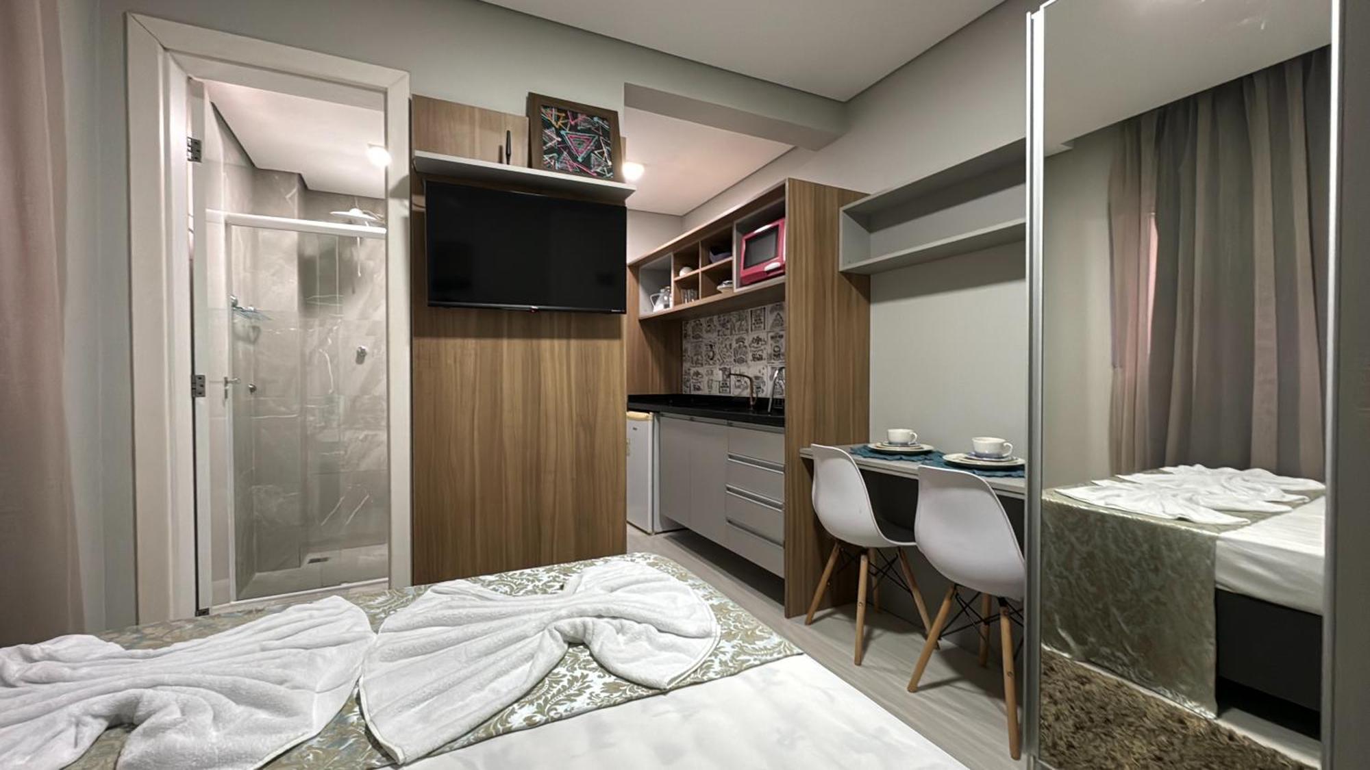 09- Studio Lindamente Decorado! Ideal Para Casal!!! كوريتيبا المظهر الخارجي الصورة